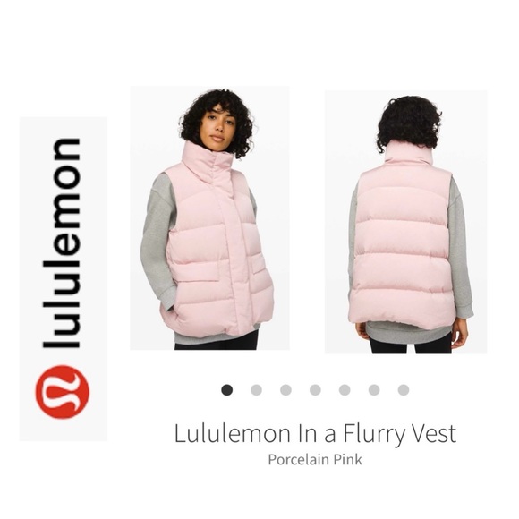 Lululemon In A Flurry Vest. Porcelain Pink. Sz 10. - Picture 1 of 13